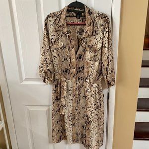 NWOT Millenium Snake Print Adjustable Waist Dress